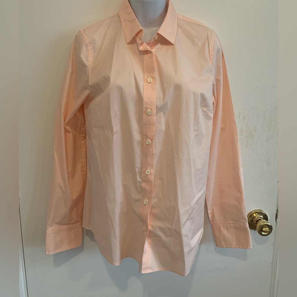 J Crew Haberdashery Peach Button Down Blouse